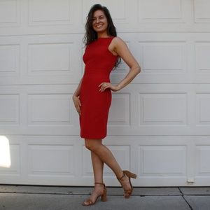 Banana Republic Red Dress with Ribbon Details